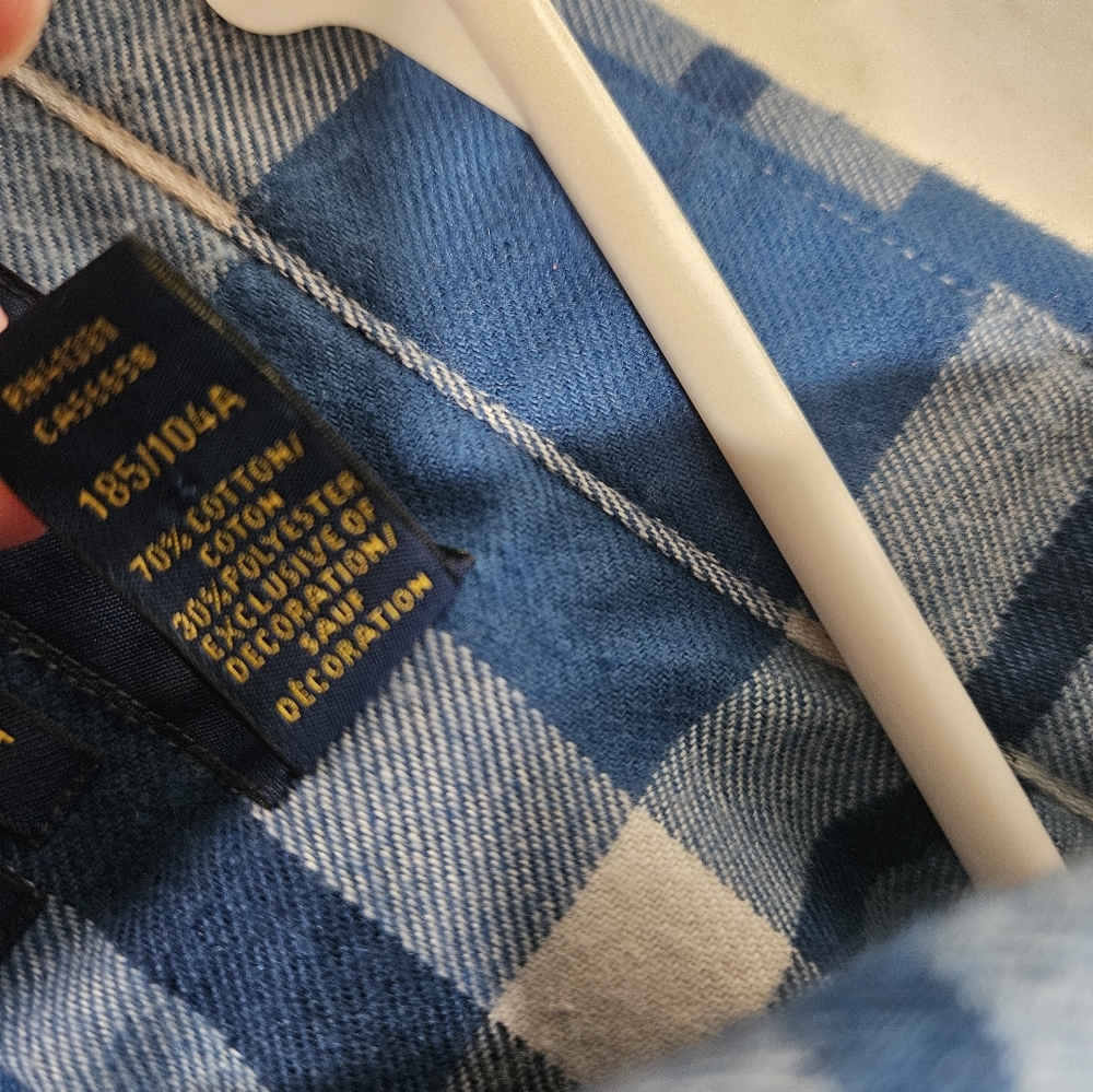 Ralph Lauren Flannel Shirt Mens XL Button Up Plaid Long Sleeve Preppy Pony - Picture 5 of 6